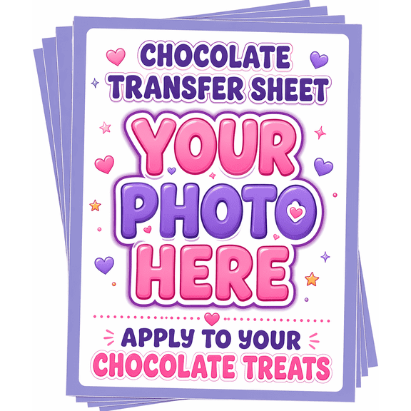 Create Your Own Edible Chocolate Photo Transfer Sheet, by Tnct . Email Your Image After Purchase, See Product Details.
