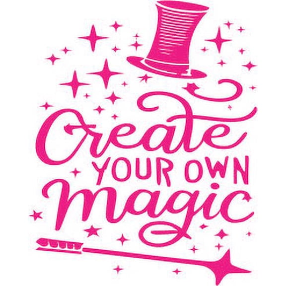 Create Your Own Magic Magical Quote Positive Life Motivation Inspiration Quotes Saying Wall Art Sticker Designs Vinyl Stickers For Home House Walls Rooms Windows Bedroom Decoration Size (24x26 inch)