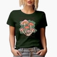 thumbnail image 1 of Distressed Create Your Own Magic, Walk Your Own Path, Retro Boho Mushroom Art Merch Gift, Military Green T-Shirt, Large, 1 of 5