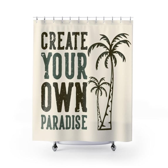 Create Your Own Premium 71"x74" Waterproof Shower Curtain for Stylish Bath Decor