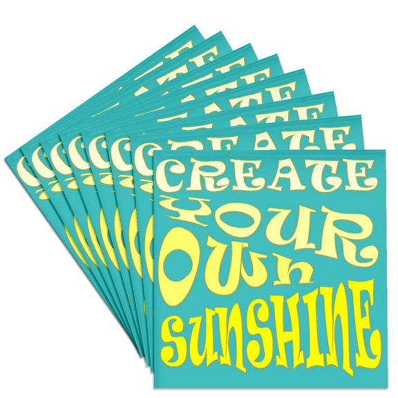 3drose, Create Your Own Sunshine Inspirational Quote, Set of 8 Ceramic Tile Coasters