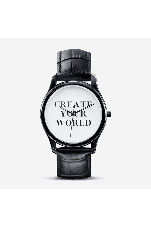 Create Your World Classic Unisex Black Quartz Watch