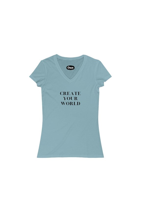 Create Your World Women's Jersey Short Sleeve V-Neck Tee