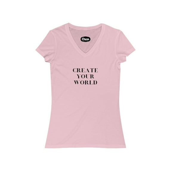 Create Your World Women's Jersey Short Sleeve V-Neck Tee