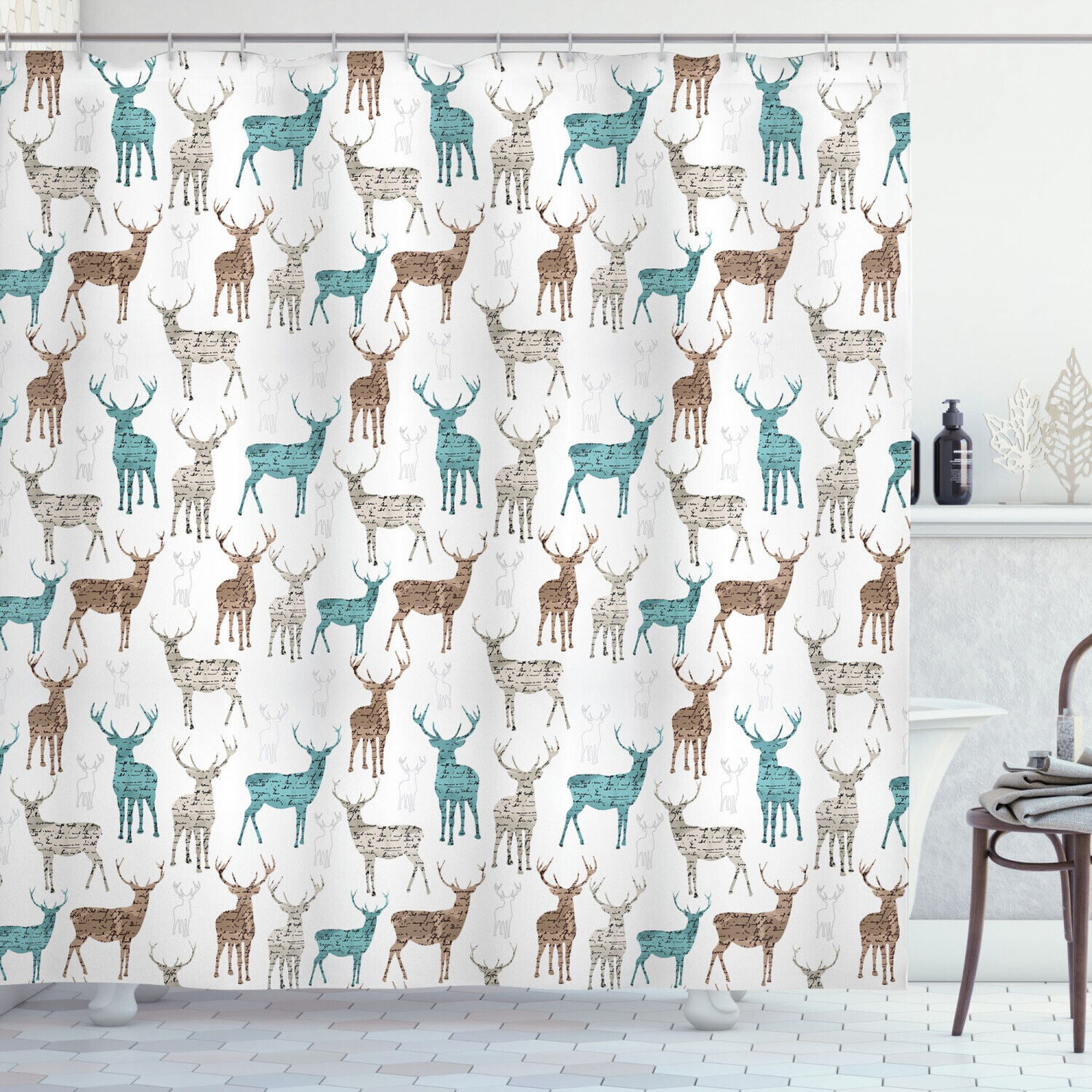Create a Cozy Holiday Haven with a Rustic Deer Shower Curtain for Your