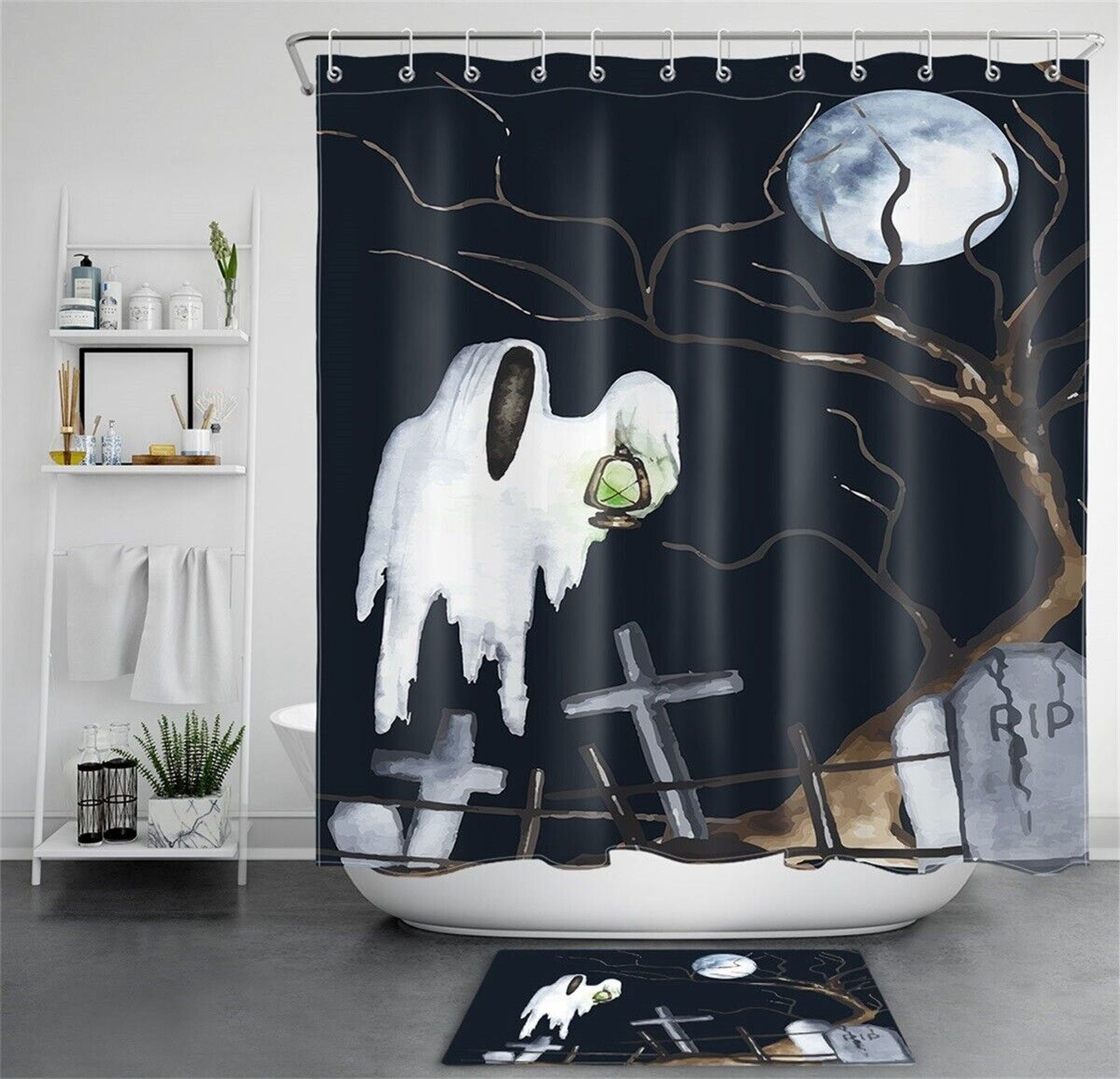 Create a Haunting Atmosphere in Your Bathroom with our Halloween Night