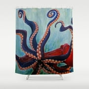 Create a Tranquil Underwater Escape with OctoSplash - The Stylish & Waterproof Shower Curtain for Your Bathroom Oasis