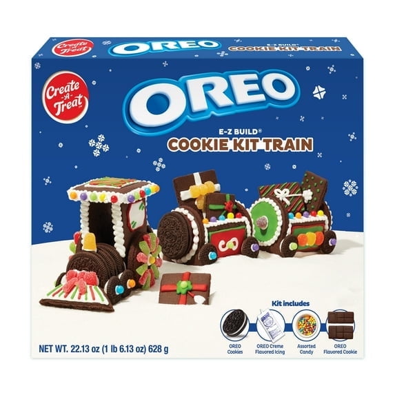 Create a Treat, OREO E-Z Build Chocolate Cookie Train, 22.13 oz, Medium ...