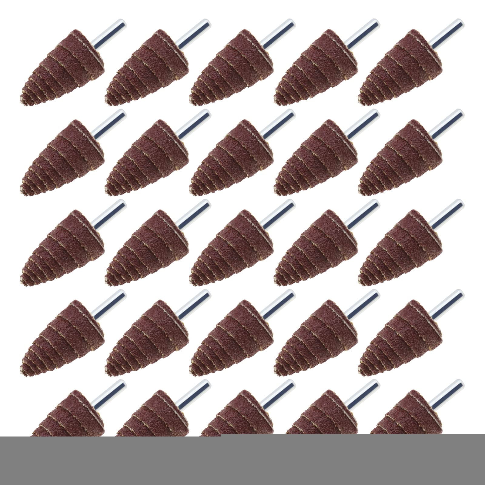 CNBTR Schleifpapier-Kegel 80er Körnung - 10 Stück Mit 3mm Schaft Für Schleifmaschinen