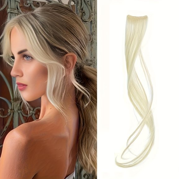 Create realistic bangs effect with long curly waves and invisible clip-in bangs - Synthetic dragon-bearded double-sided bangs with sideburn hair pieces, a must-have for daily wear