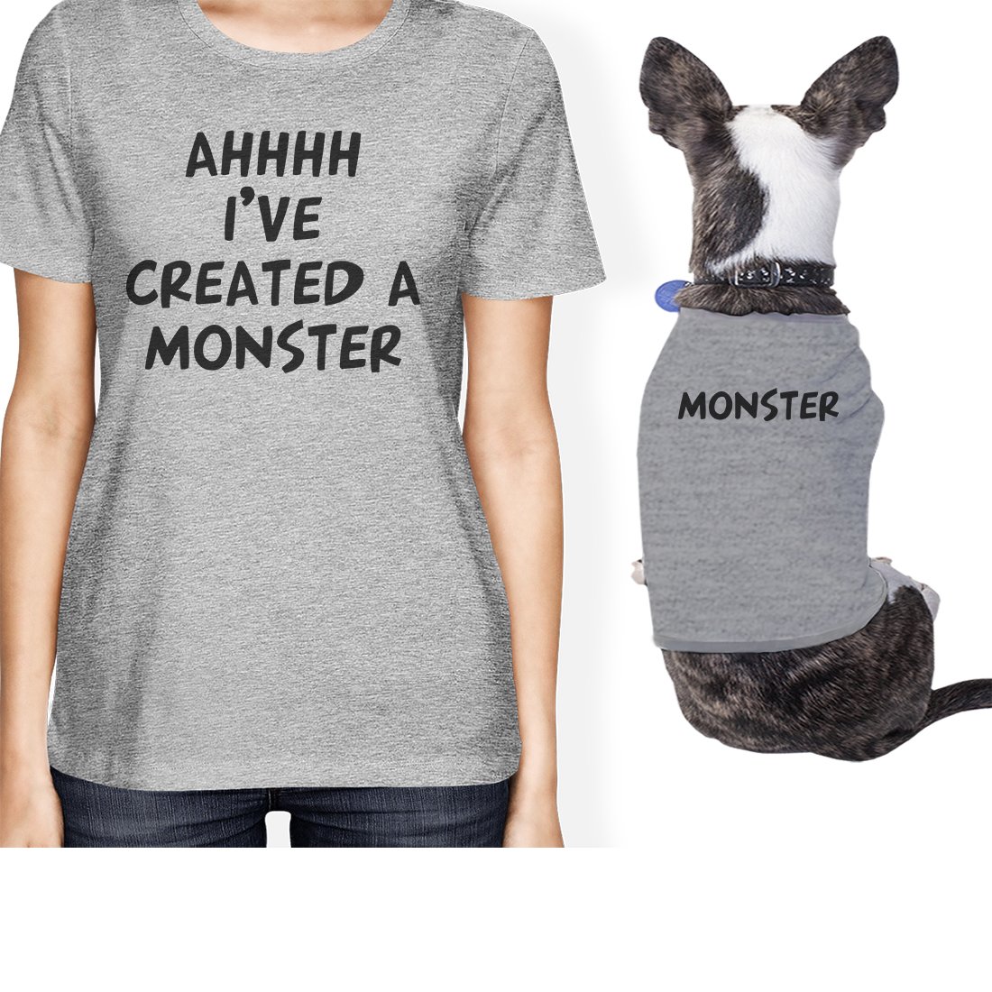 Created A Monster Small Pet Owner Matching Gift Outfits Dog Lovers - image 1 of 5