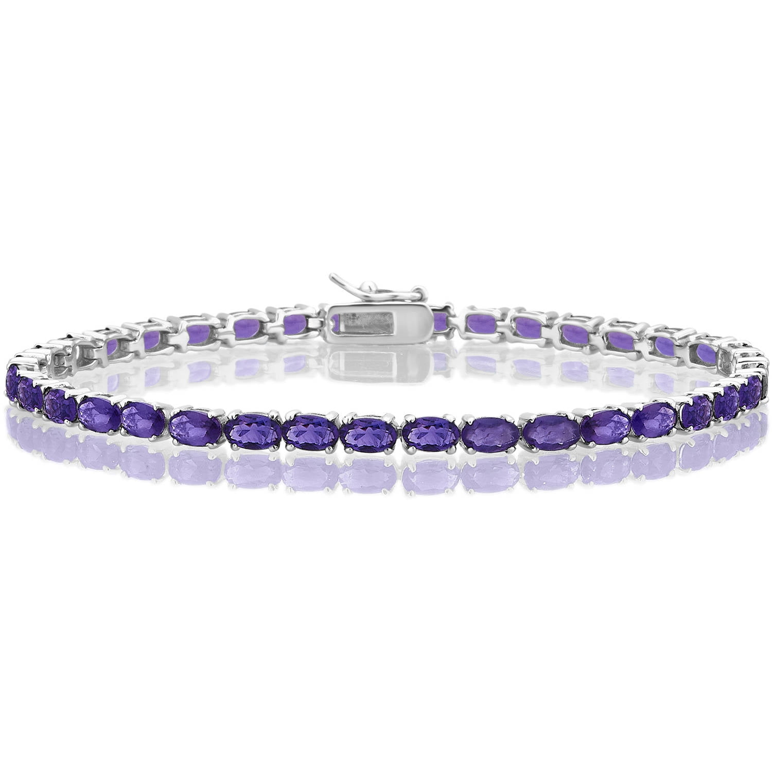 Created Amethyst Gemstone Sterling Silve