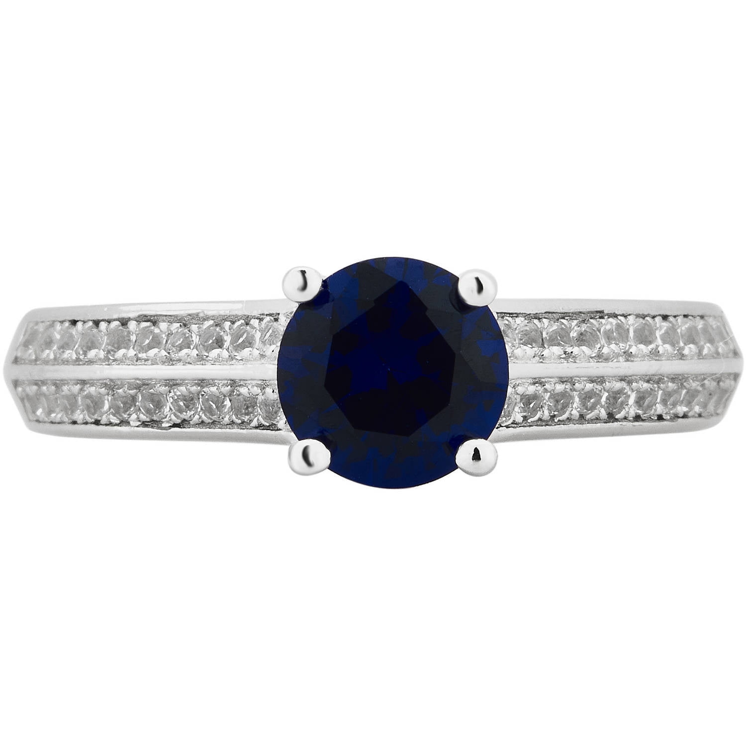 Created Blue And White Saphhire Gemston