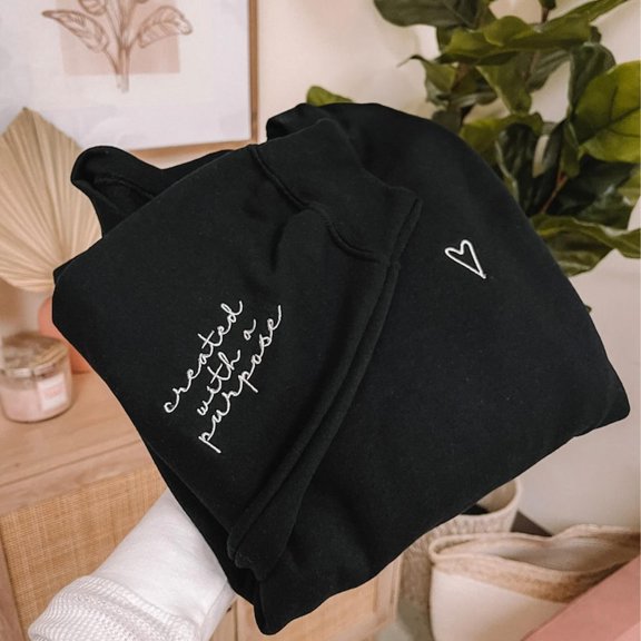 Created Christian Embroidered Sweatshirt