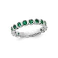 thumbnail image 1 of 1.00 Carat (Ctw) Lab-Created Emerald Band Ring in Sterling Silver, 1 of 6