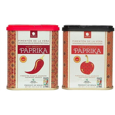 Created For Gourmanity Spanish Smoked Paprika Sweet & Hot Twin Pack
