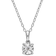 CREATED FOREVER Women's 1ct TW Lab-Grown Diamond Sterling Silver Solitaire Pendant with Chain