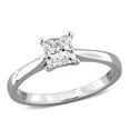 thumbnail image 1 of Created Forever Women's 1/2ct TW Lab-Grown Diamond Sterling Silver Solitaire Engagement Ring, 1 of 5