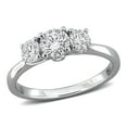 thumbnail image 1 of Created Forever Women's 1 3/4ct TW Lab Grown Diamond Sterling Silver 3-Stone Engagement Ring, 1 of 10