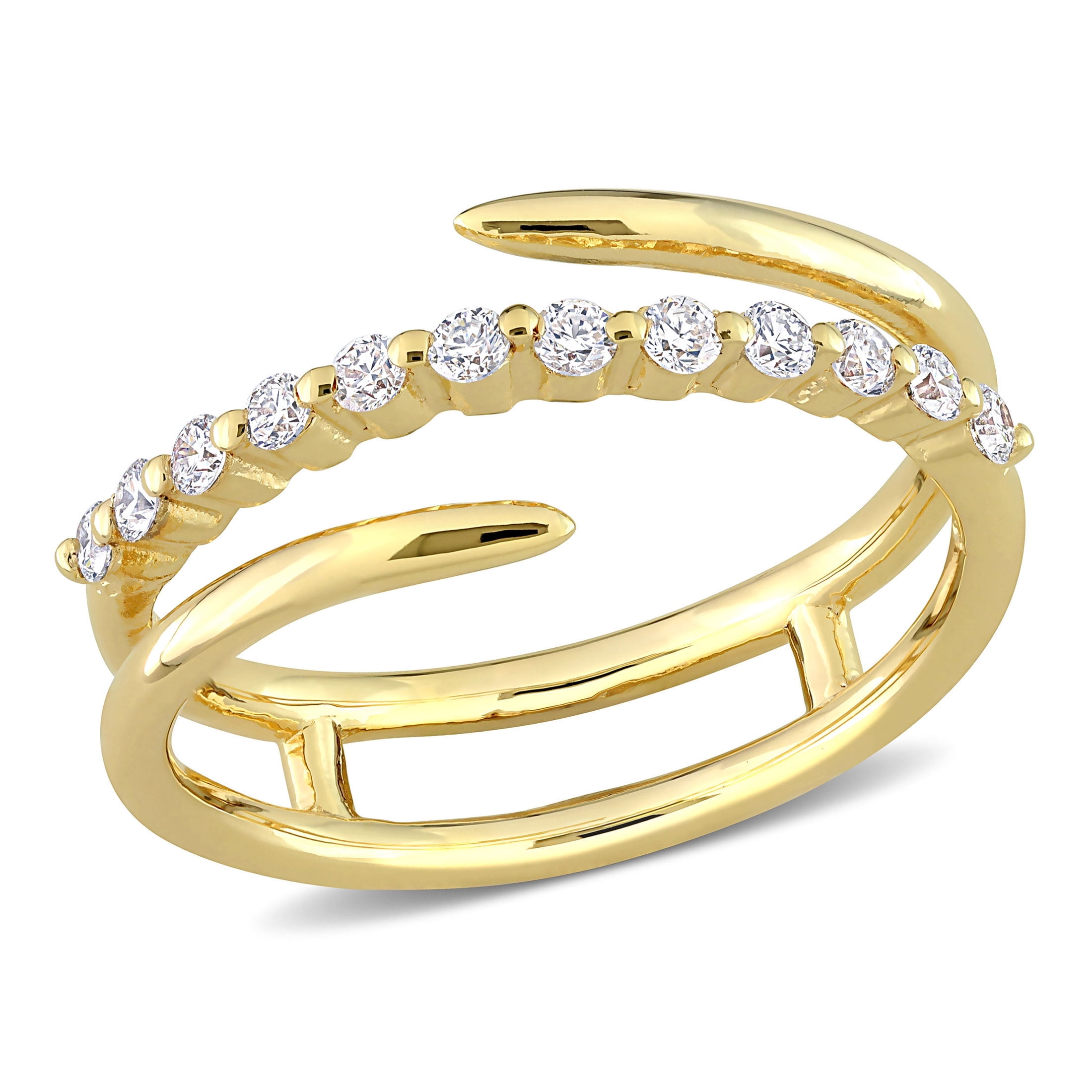 Created Forever Women's 1/4 Carat T.G.W. Lab Created Diamond 18kt ...
