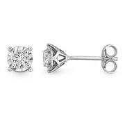 CREATED FOREVER Women's 1/4ct TW Lab-Grown Diamond Sterling Silver Solitaire Stud Earrings