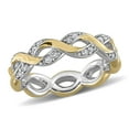thumbnail image 1 of Created Forever Women's 1/6ct TW Lab Grown Diamond Two-Tone Sterling Silver Infinity Eternity Ring, 1 of 10