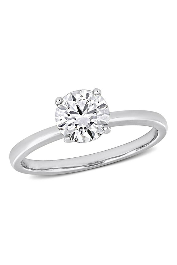 Women's 1 CT Lab Created Diamond 14K White Gold Solitaire Engagement Ring (H-I, SI-I1)