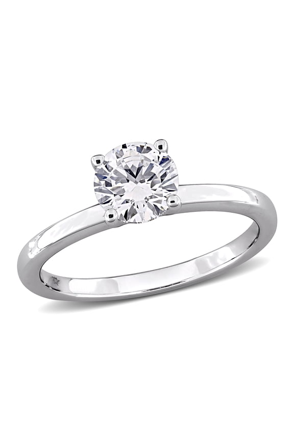 Women's 1ct TW Lab Grown Diamond 10k White Gold Solitaire Engagement Ring