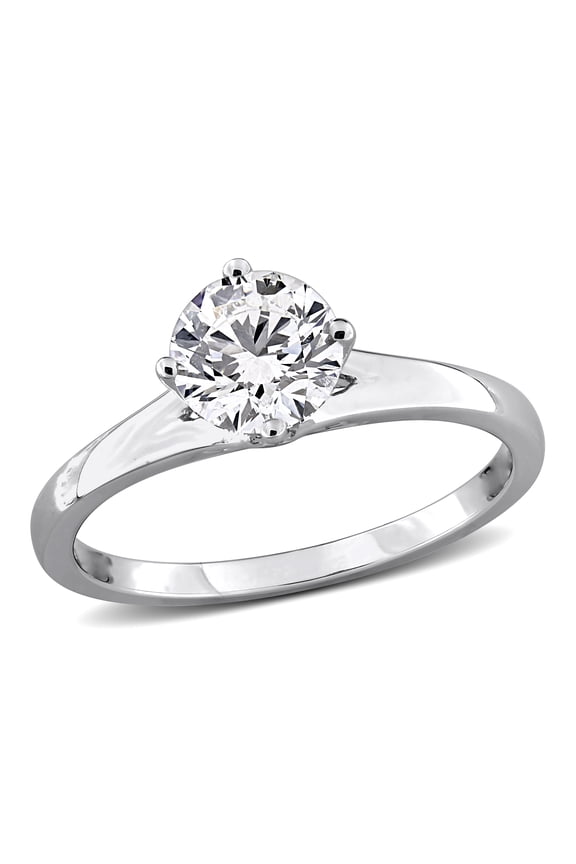 Women's 1ct TW Lab-Grown Diamond Sterling Silver Solitaire Engagement Ring
