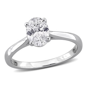 Created Forever Women's 1 CT TW Lab-Grown Diamond Sterling Silver Solitaire Engagement Ring