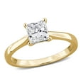 thumbnail image 1 of Created Forever Women's 1ct TW Lab-Grown Diamond Yellow Silver Solitaire Engagement Ring, 1 of 5