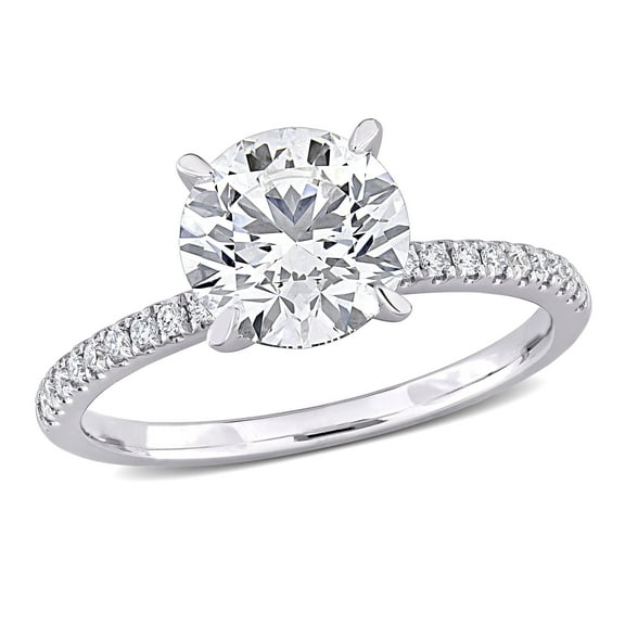 Created Forever Women's 2 1/6 CT Lab Created Diamond 14K White Gold Bridal Ring (G-H, VS1-VS2)