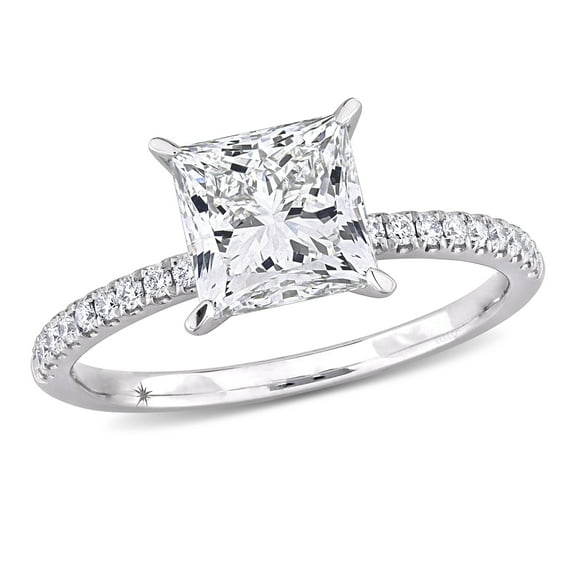 Created Forever Women's 2 1/6 CT Lab Created Diamond 14K White Gold Bridal Ring (G-H, VS1-VS2)