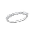 thumbnail image 1 of Created Forever Women's 5/8 Carat T.G.W. Lab Created Diamond Platinum Plated Sterling Silver Semi-Eternity Ring, 1 of 7