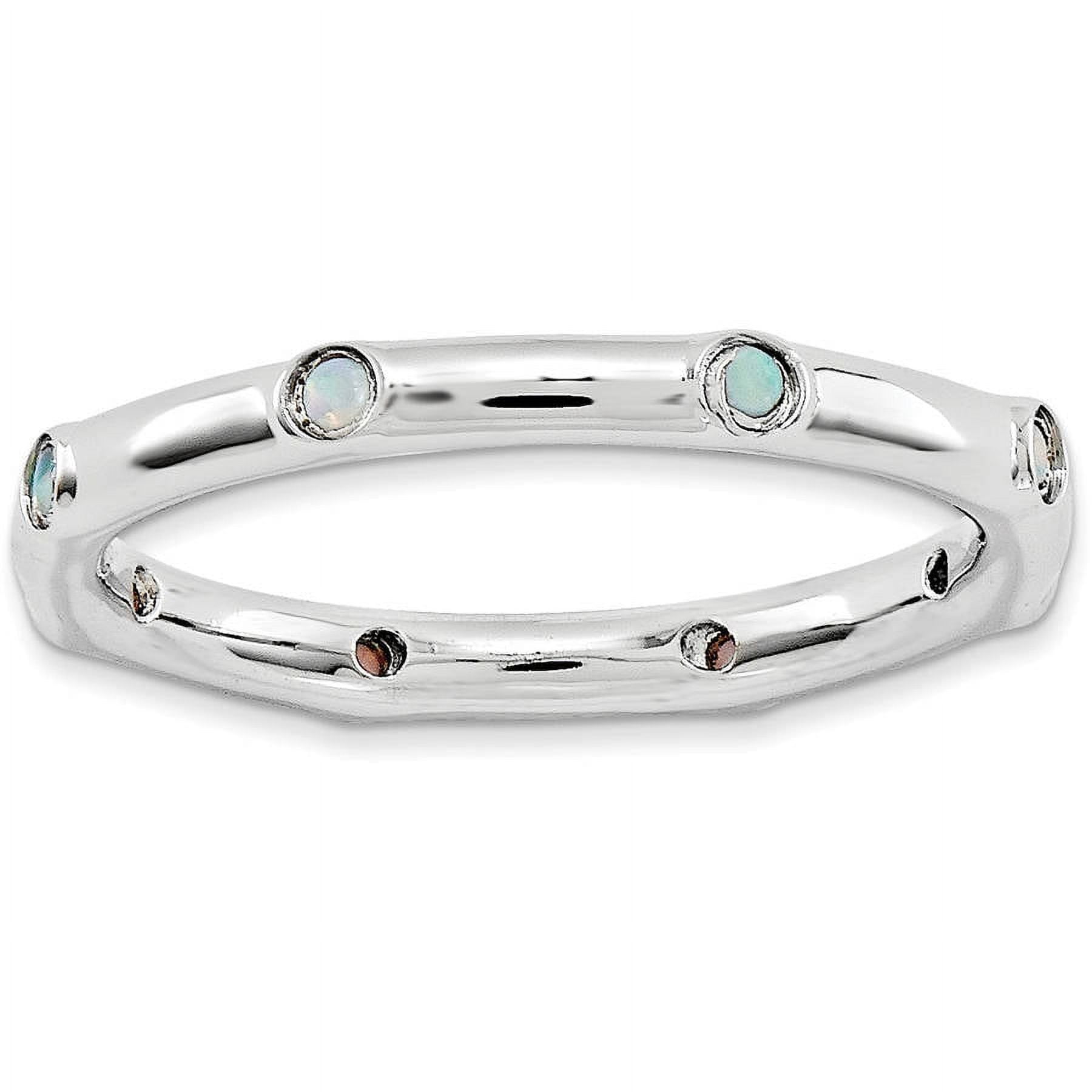 Created Opal Sterling Silver Ring