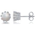 thumbnail image 1 of Created Opal Stud Earrings in Sterling Silver, 1 of 2