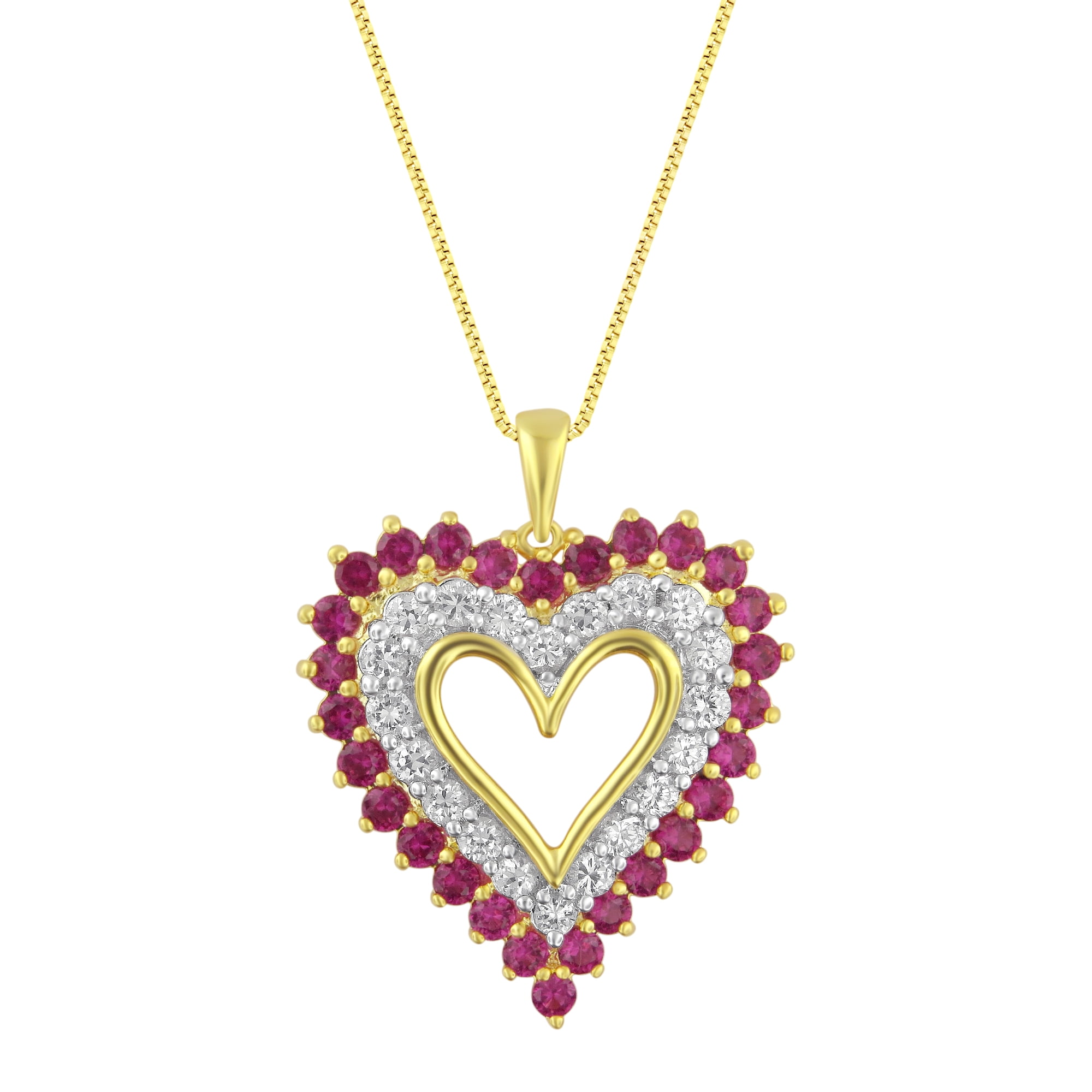 Created Ruby And White Sapphire 14k Yell