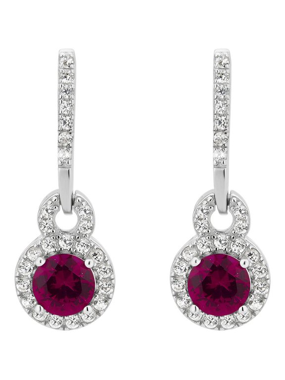 Created Ruby And White Sapphire Gemstone