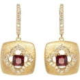 thumbnail image 1 of Created Ruby Earrings for Women S925 Sterling Silver Dangle Earrings Elegant Drop Shape Dangling Womens Earrings Dainty Gold Dangle Earrings for Women, 1 of 6