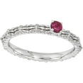 thumbnail image 1 of Created Ruby Sterling Silver Single-Stone Ring, 1 of 8