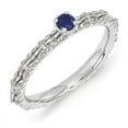 thumbnail image 1 of Created Sapphire Sterling Silver Single-Stone Ring, 1 of 8