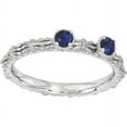 thumbnail image 1 of Created Sapphire Sterling Silver Two-Stone Ring, 1 of 7