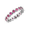 thumbnail image 1 of Gem & Harmony Created Synthetic Ruby Ring 1.70 Carat (Ctw) in Sterling Silver for Women, 1 of 5