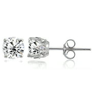 DESIGNS BY FMC Created White Sapphire Sterling Silver Crown Stud Earrings
