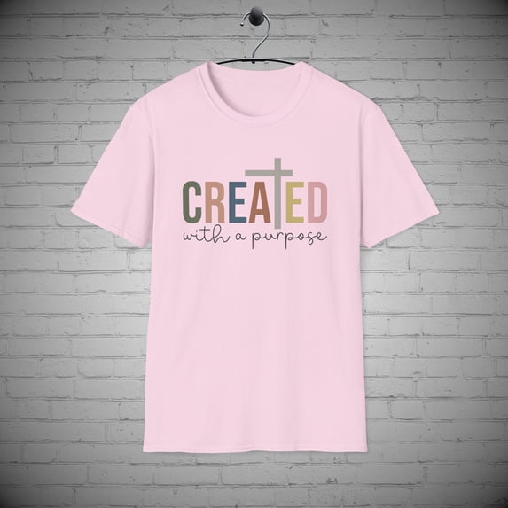 Created with a Purpose t-shirts, Religious tee, Faith Gift