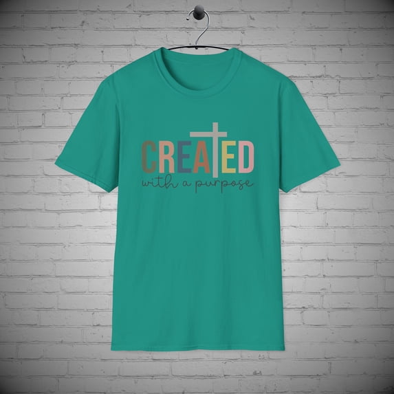 Created with a Purpose t-shirts, Religious tee, Faith Gift