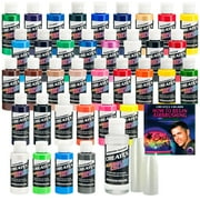 Createx 36 Color Master Airbrush Paint Kit with DVD, Cleaner & 100 Mix Cups