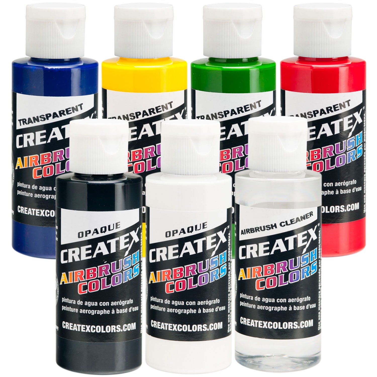 Createx 6 COLOR SET Transparent Airbrush Paint Colors