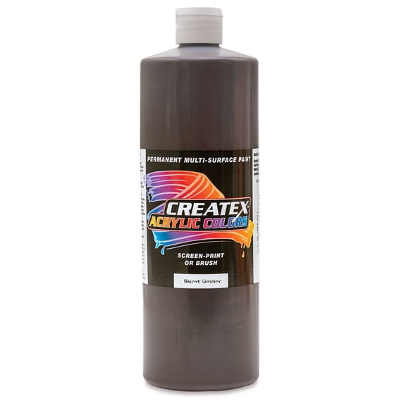 Createx Acrylics - Burnt Umber, Quart