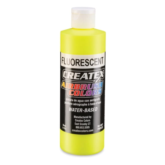 Createx Airbrush Color - 8 oz, Fluorescent Yellow